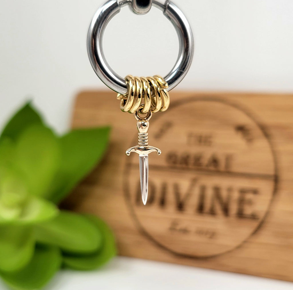 mens dagger earring