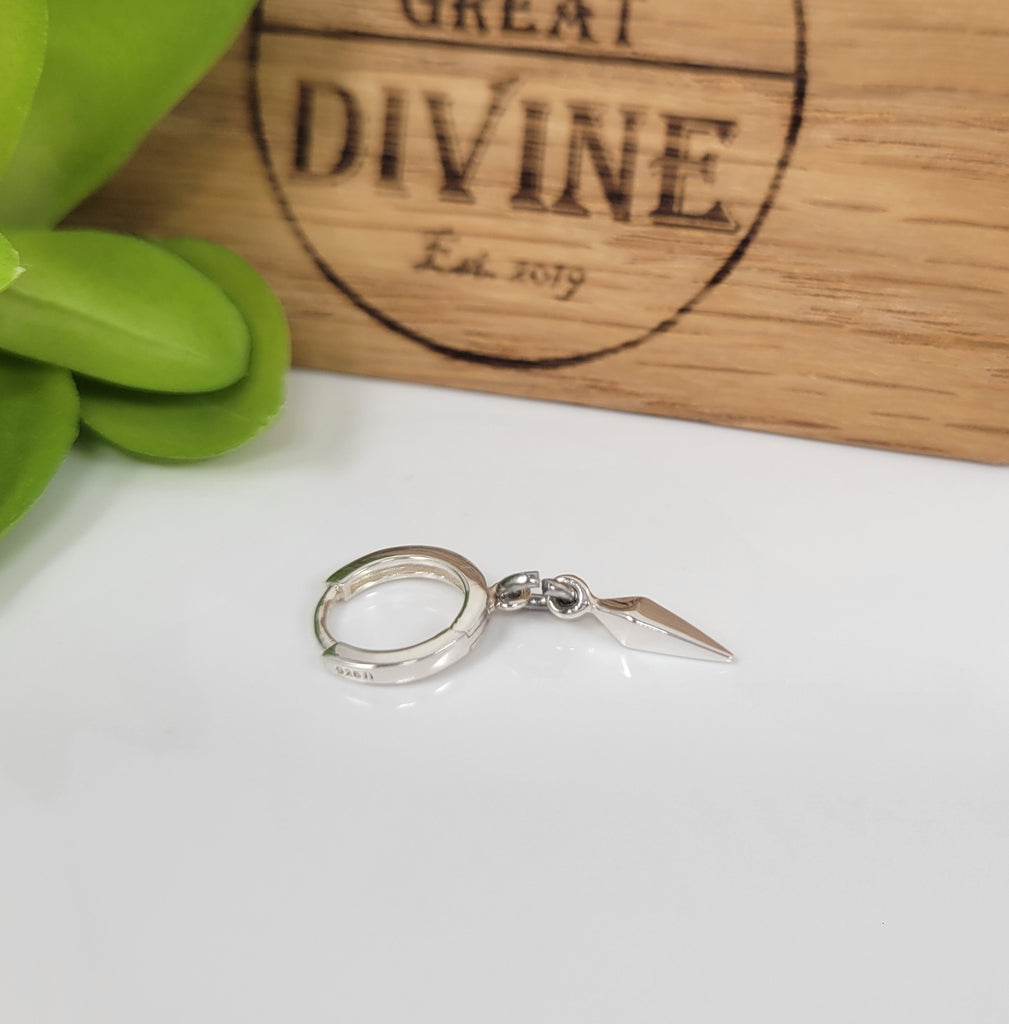 spike drop earring men