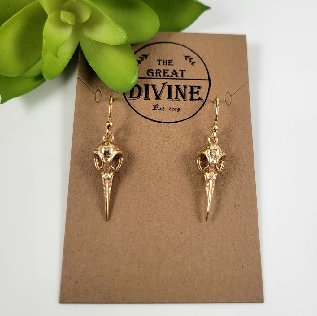 gold edgy earrings