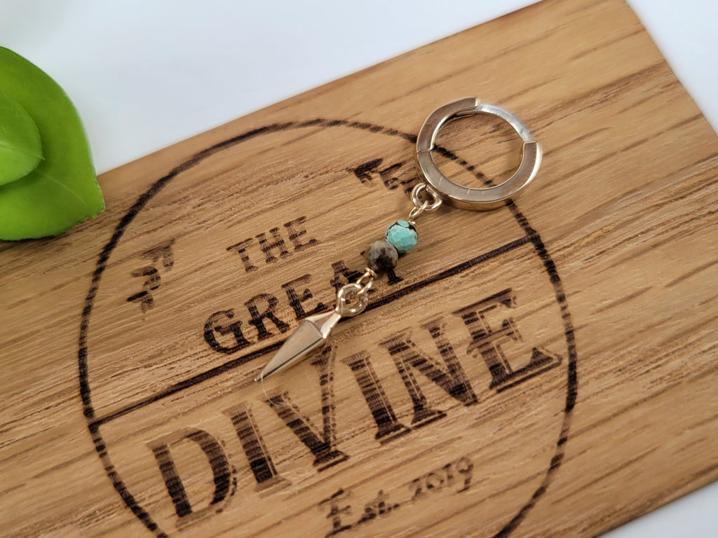 Gold Dangling Earring Men