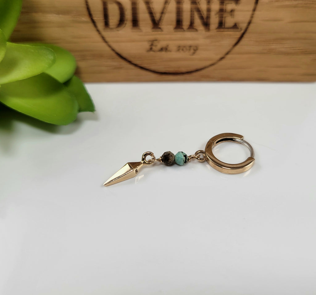Gold Guys Dangle Earring