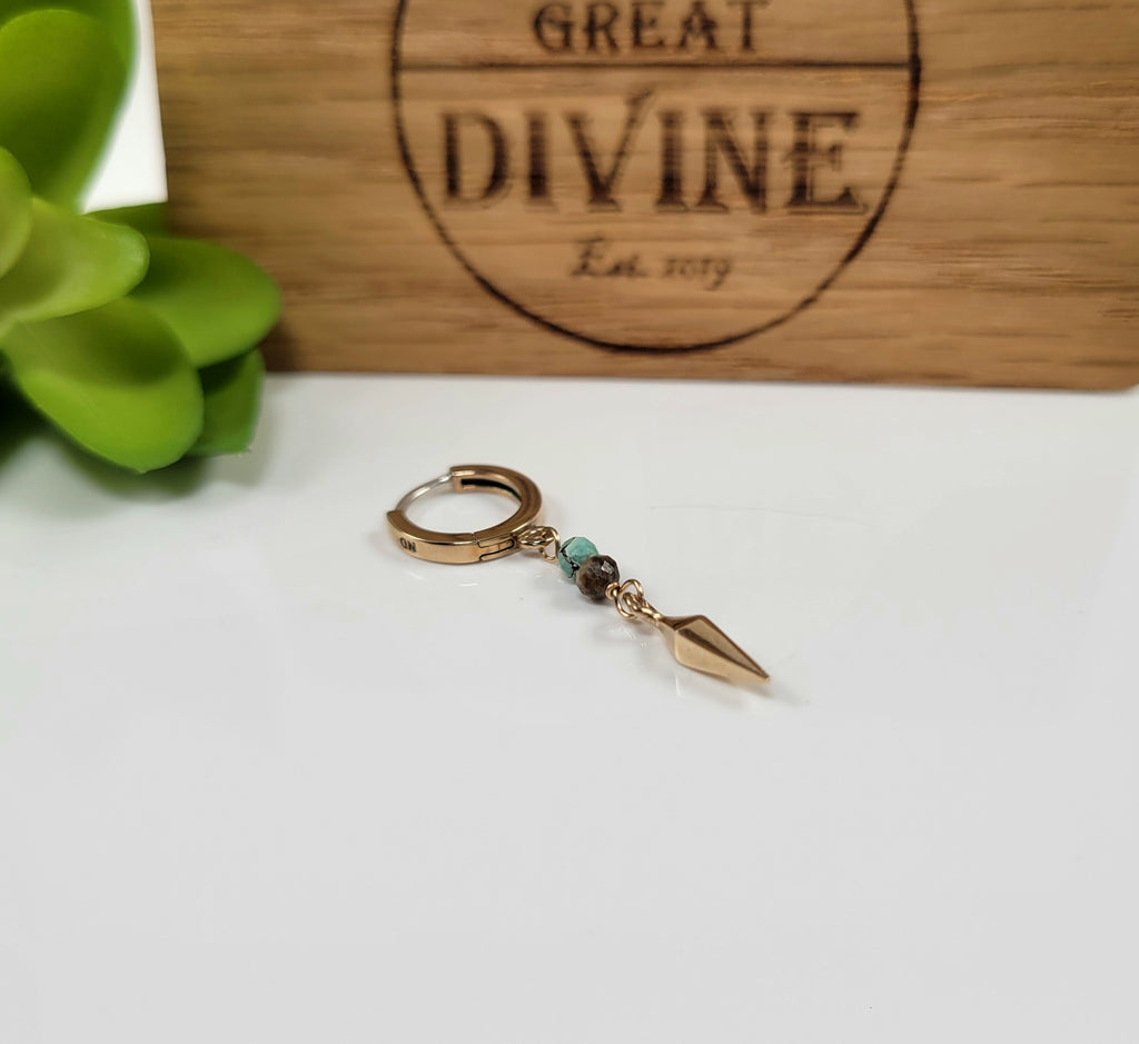 Gold Dangle Earring Men