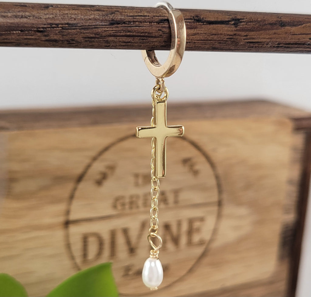 pearl drop earring men