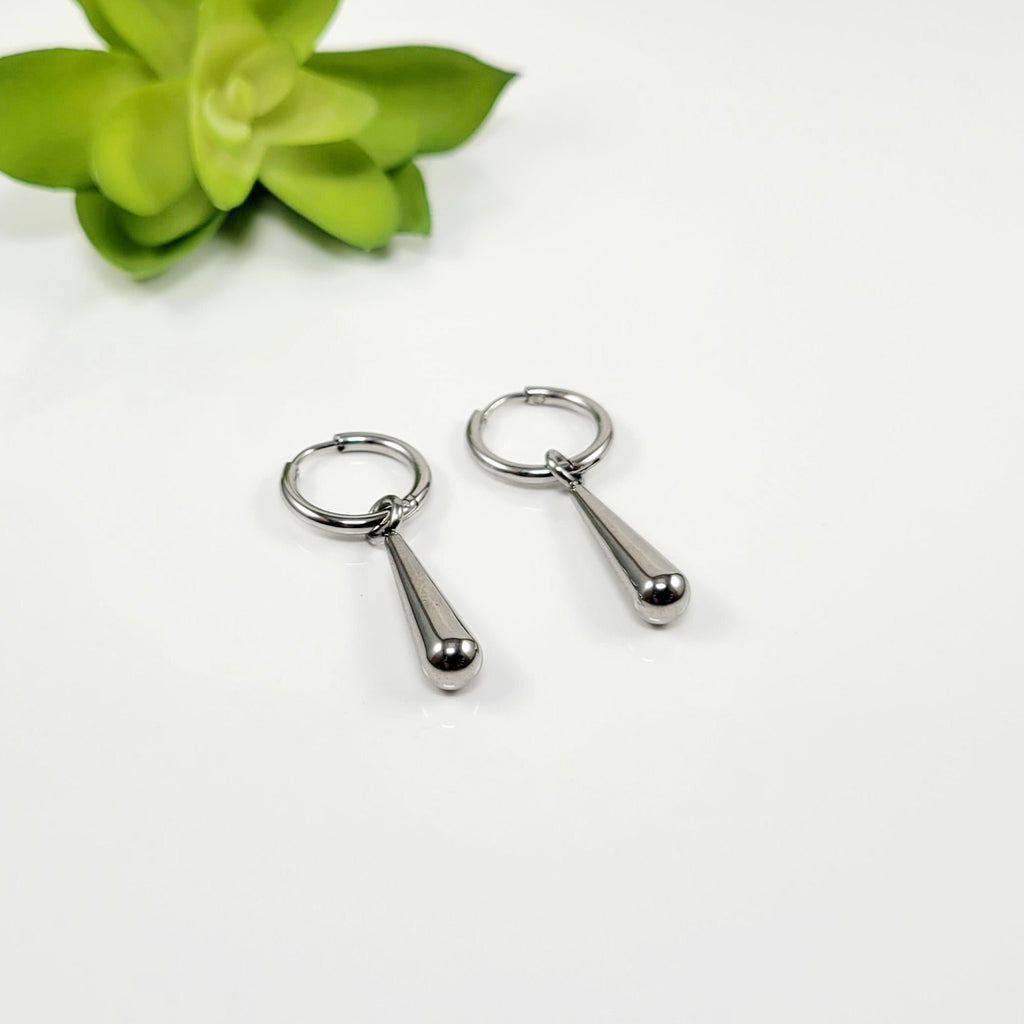 waterdrop dangle earrings silver