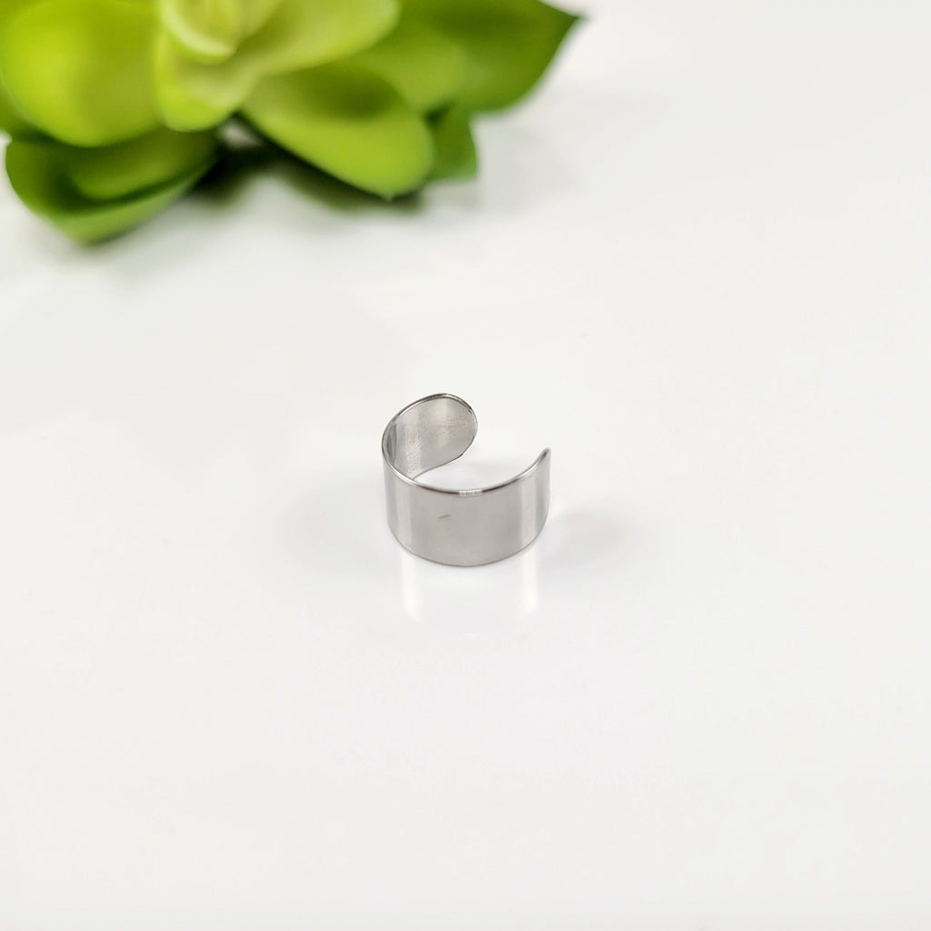 silver mens earring cuff