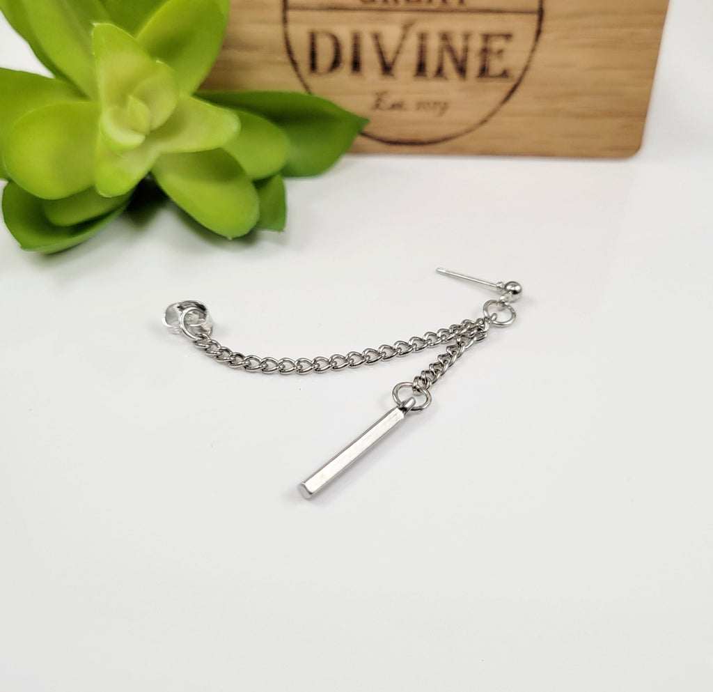 mens chain earring